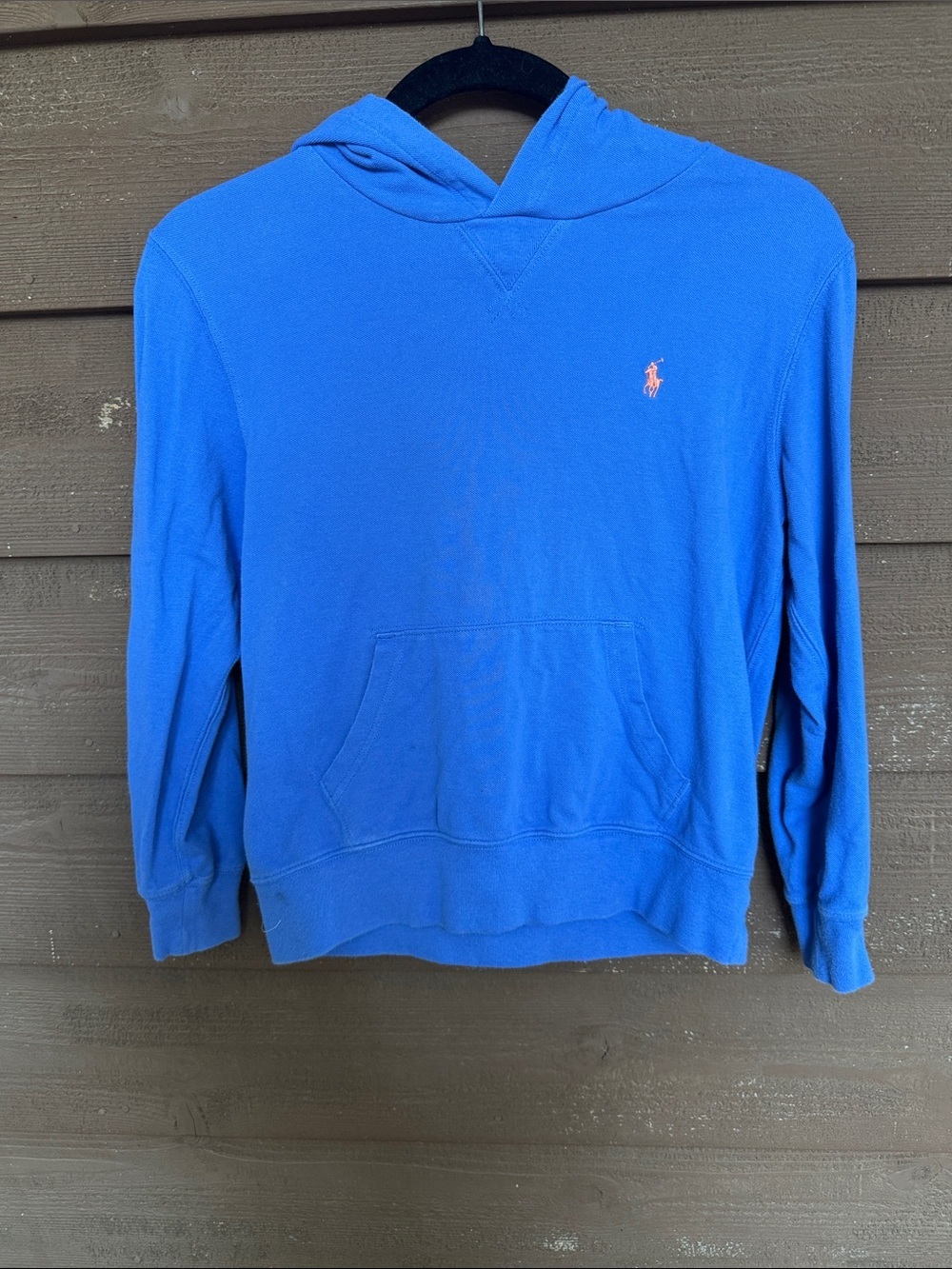 Polo by Ralph Lauren Periwinkle Blue Hoodie with Orange Pony size M(8-10)